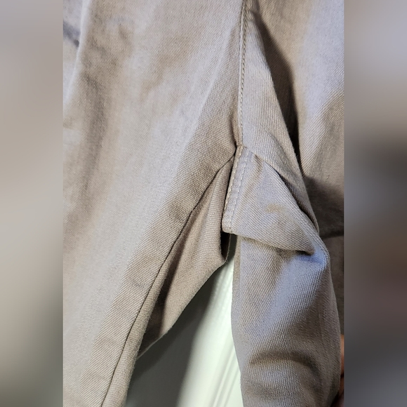 Eileen Fisher khaki front pleated tapered trouser pants women's size 4 - Picture 6 of 9